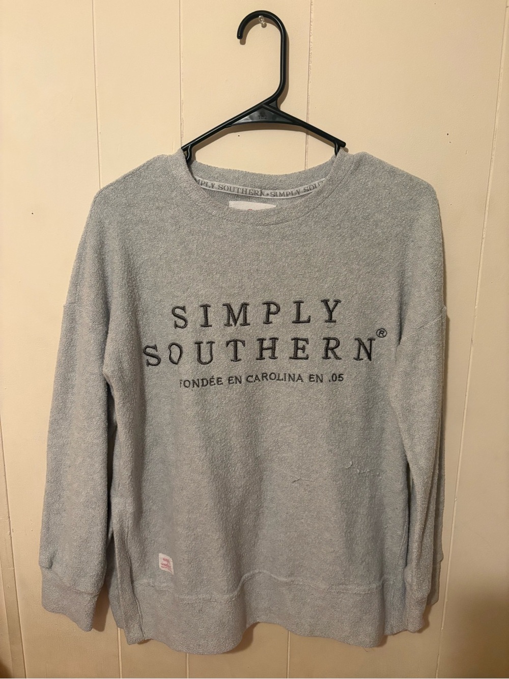 Simply Southern Gray Logo Terry Pullover